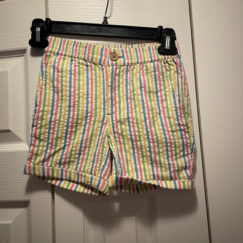 Mini Boden seersucker multicolor shorts